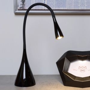 Schwarze Schreibtischlampe Modern, Zozy, 3W, 3000K LED, mit Touch-Dimmer