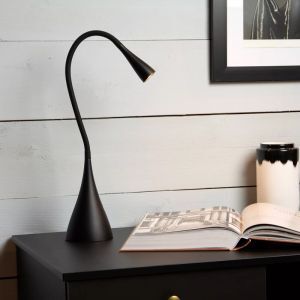 Schwarze Schreibtischlampe Modern, Zozy, 3W, 3000K LED, 3-stufig dimmbar