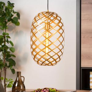 Goldene Pendelleuchte Modern, Wolfram