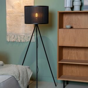 Bambus Stativlampe Schwarz, Tagalog, mit Schalter