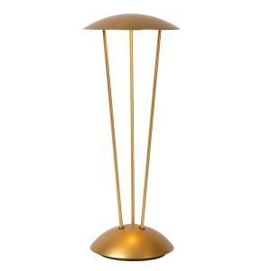 Messing aufladbare Außen Tischlampe Modern, Renee, 2,2W, 2700K LED, IP54, mit Touch-Dimmer