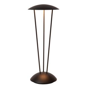 Schwarze aufladbare Außen Tischlampe Modern, Renee, 2,2W, 2700K LED, IP54, mit Touch-Dimmer