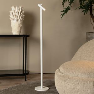 Weiße aufladbare Stehlampe Modern, Antrim, 2,2W, 2700K LED, IP54, mit Touch-Dimmer
