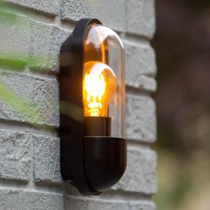 Schwarze Außenleuchte Antik, Capsule, IP54