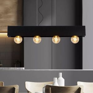 Schwarze Pendelleuchte Industrial, Surtus