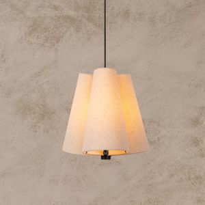 Beige Pendelleuchte Stoff, Gregory