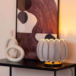 Graue Tischleuchte Modern, Spencer, mit Schalter