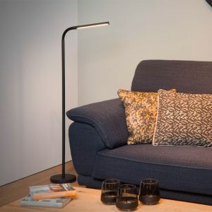 Schwarze Leselampe Stehlampe Modern, Gilly, 5W, 2700K LED, mit Schalter