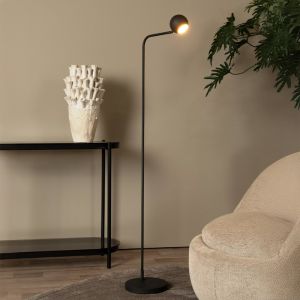 Schwarze aufladbare Stehlampe Modern, Comet, 3W, 2700K LED, mit Touch-Dimmer