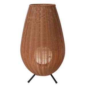 Braune Außen Tischleuchte Landhaus, Colin, 3W, 3000K LED, IP44, 3-stufig dimmbar