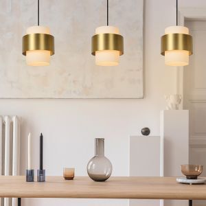 Goldene Pendelleuchte Antik, Firmin