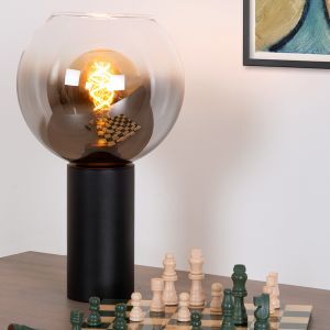 Schwarze Tischleuchte Modern, Marius, mit Schalter