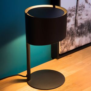 Schwarze Tischleuchte Modern, Knulle, mit Schalter