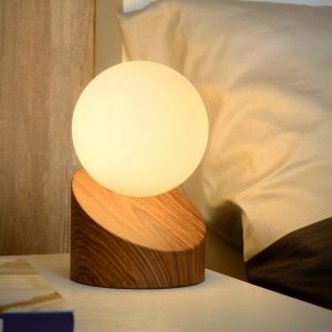 Braune Tischleuchte Modern, Len, mit Schalter