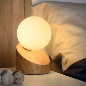 Braune Tischleuchte Modern, Len, mit Schalter