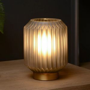 Goldene Tischleuchte Antik, Sueno, mit Schalter