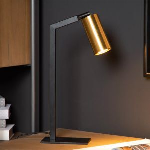 Goldene Tischleuchte Modern, Sybil, mit Schalter