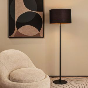 Schwarze Stehlampe Landhaus, Maya, mit Schalter
