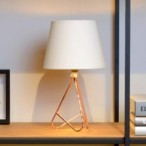 Kupfer Tischleuchte Modern, Gitta, mit Schalter
