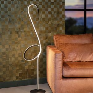 Schwarze Stehlampe Modern, Flamingo, 14W, RGB LED, mit Fernbedienung