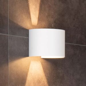 Weiße Up down Wandleuchte Modern, Axi, 6W, 2700K LED, IP54