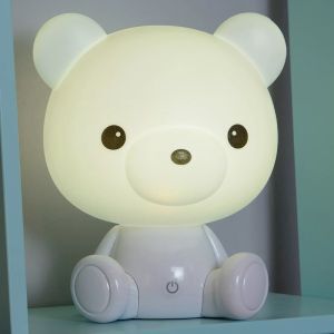 Weiße Kinderzimmer Tischleuchte, Dodo Bär, 3W, 3000K LED