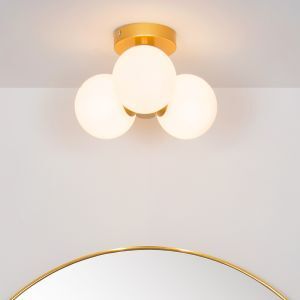 Goldene Badezimmer Deckenleuchte Modern, Trudy, IP44
