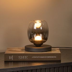 Graue Tischleuchte Modern, Tamino, 6W, 3000K LED, mit Schalter