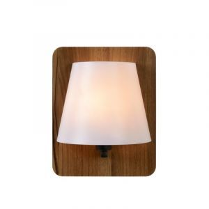 Holz Wandleuchte Braun, Idaho, mit Schalter