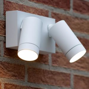 Weiße Außen Wandleuchte mit Bewegungsmelder Modern, Taylor, IP54