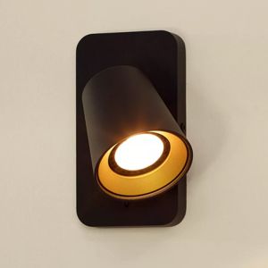 Goldene Wandstrahler Modern, Turnon, mit Schalter