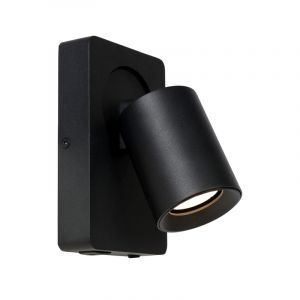 Schwarze Wandstrahler Modern, Nigel, mit Schalter