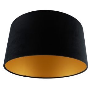 Schwarze Lampenschirm Milene, Stoff, modern