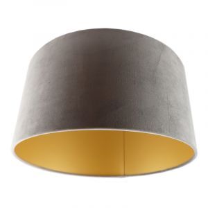 Graue Lampenschirm Melanie, Stoff, modern