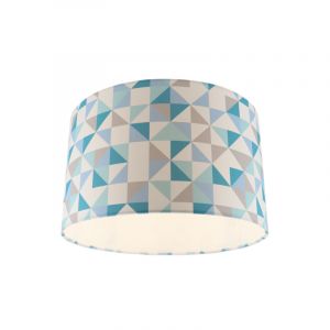 Karierte Deckenlampe blau, Jugendzimmer