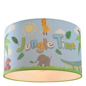 Stoff Kinderzimmer Deckenleuchte Blau, Jungle Time