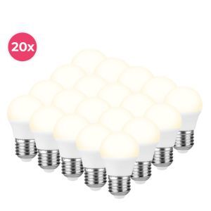 20er Pack Horan E27 LED-Kugellampe warmweiß, 4W