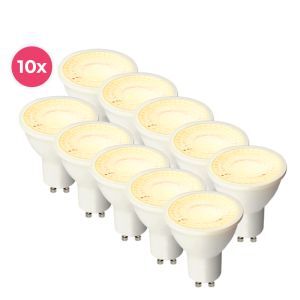 10er Pack weißer GU10 LED Spot Antonie, 3W, 2700K