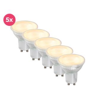 Transparante GU10 LED Lampe, 4 Watt, 2700K (Warmweiß)