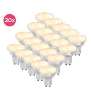 20er Pack Dimmbare transparente GU10 LED-Lampe Antonie, 5 W, warmweiß