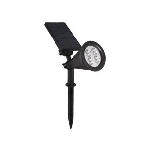 Schwarze Solar Außenstrahler, Oualid, 2W, 5500K LED, IP65