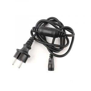 Schwarzes Verbindungskabel, 5 Ampere, maximal 600 Watt