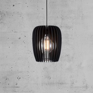 Schwarze Pendelleuchte Holz, Tribeca
