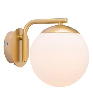 Messing Wandleuchte Design, Grant, mit Schalter