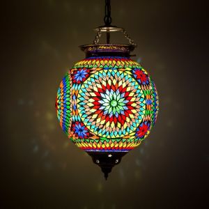 Mehrfarbige Mosaik Pendelleuchte Orientalisch, Aziza