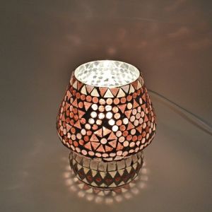 Lila Mosaik Tischleuchte Orientalisch, Rachel
