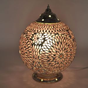 Lila Mosaik Tischleuchte Orientalisch, Dalil