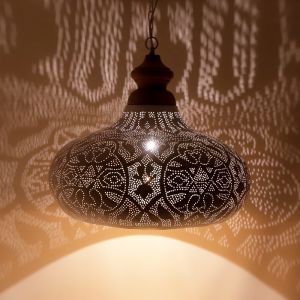 Weiße Pendelleuchte Orientalisch, Zina