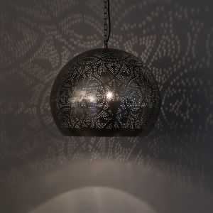 Silberne Pendelleuchte Orientalisch, Kenza