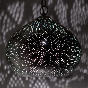 Silberne Pendelleuchte Orientalisch, Noah